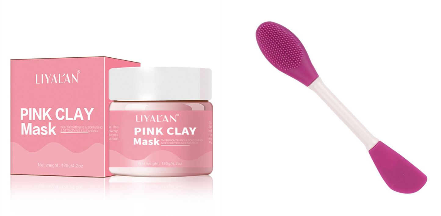 LIYALAN Pink Clay Mask – Purify, Hydrate & Glow Naturally
