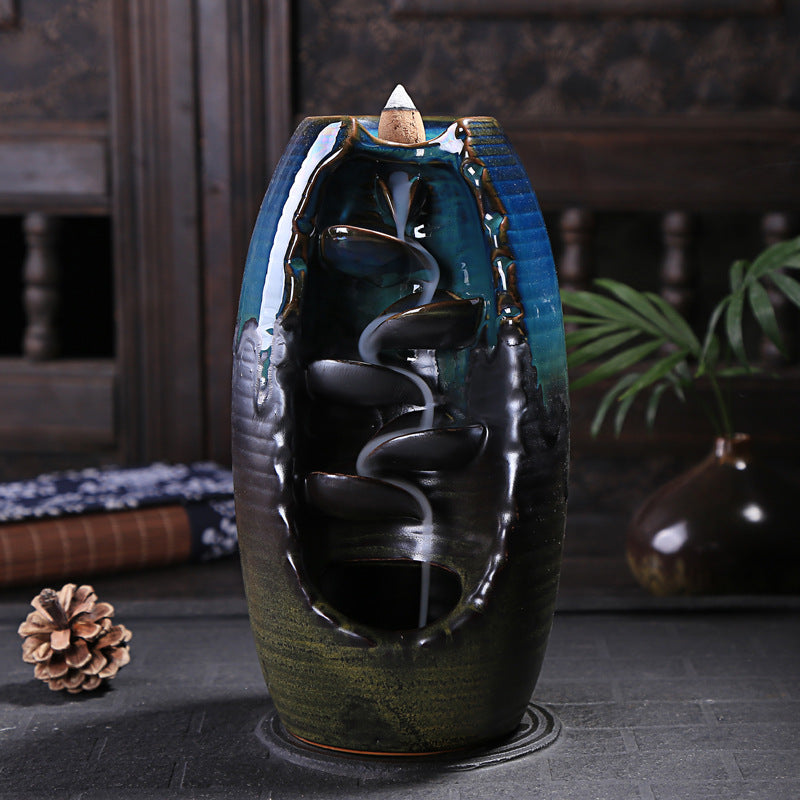 Ceramic Retro Stone Mill Backflow Incense Burner – A Mesmerizing Aromatic Experience