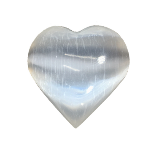 Natural Moroccan Gypsum Heart Ornament Healing Ore
