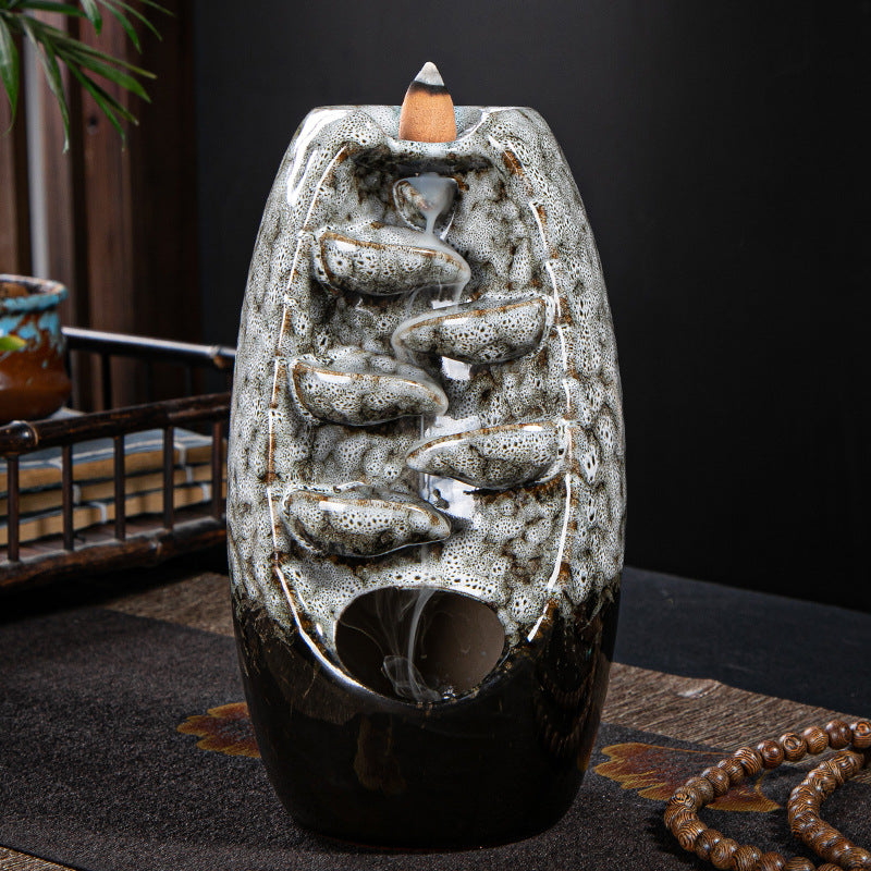 Ceramic Retro Stone Mill Backflow Incense Burner – A Mesmerizing Aromatic Experience
