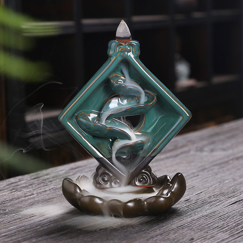 Ceramic Retro Stone Mill Backflow Incense Burner – A Mesmerizing Aromatic Experience