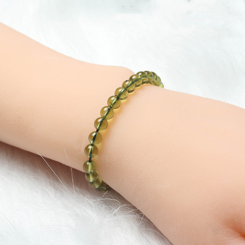 Women's Peridot Ice Green Crystal Bracelet