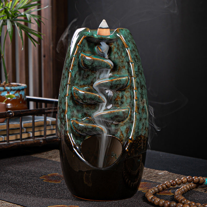 Ceramic Retro Stone Mill Backflow Incense Burner – A Mesmerizing Aromatic Experience
