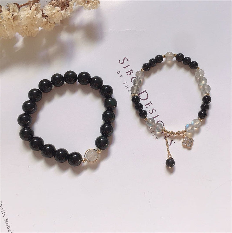 Natural Obsidian Bracelet For Couple