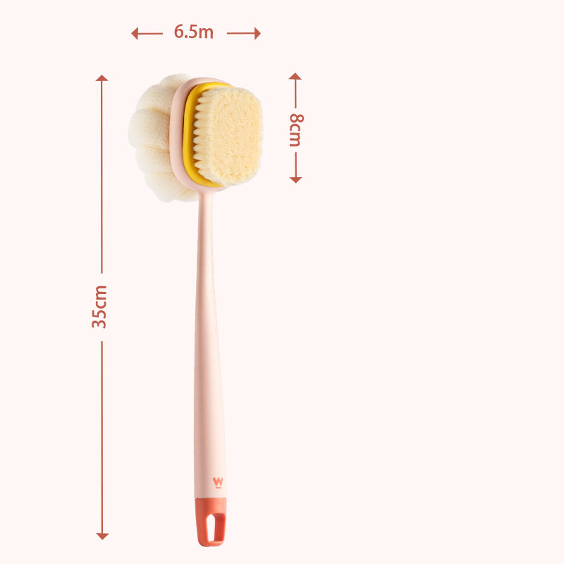 Bath Gadget Bath Brush Long Handle Soft Fur Bath Brush Bath Towel Loofah Strong Back Rubbing Don't Ask For Back Brush