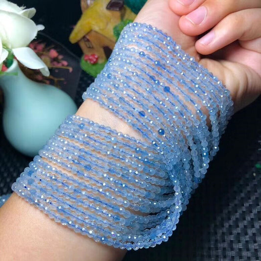 Ladies Natural Aquamarine Faceted Loose Beads