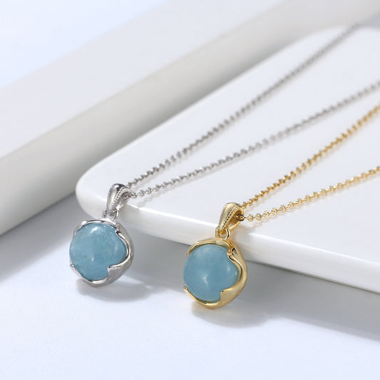 Aquamarine S925 Sterling Silver Necklace