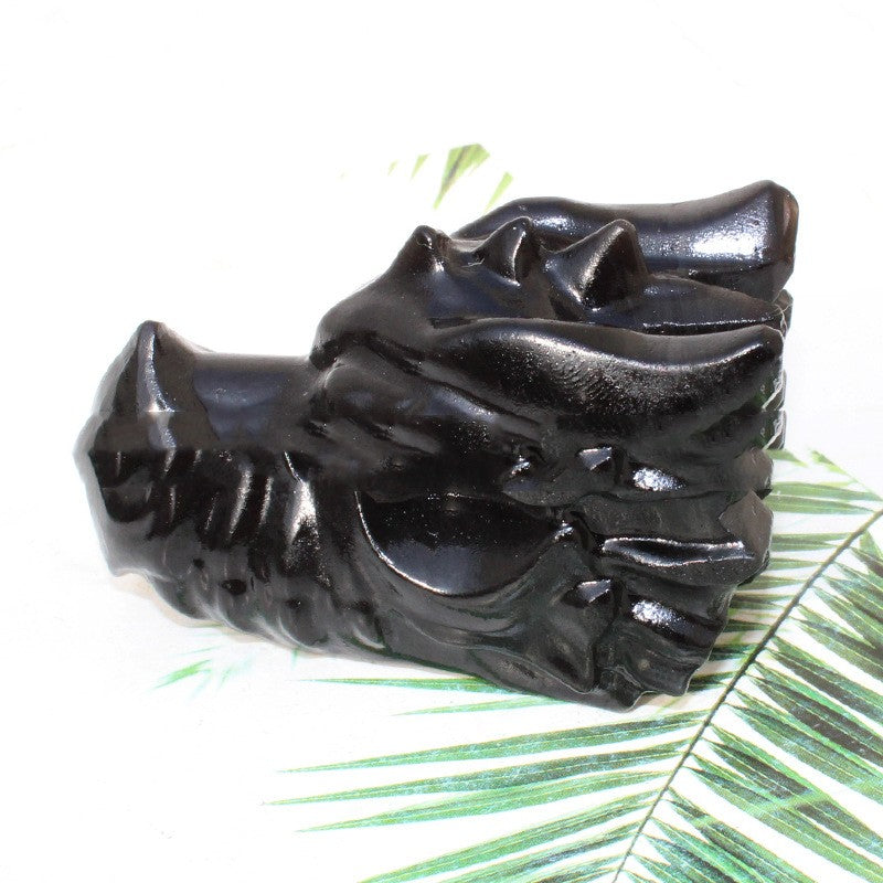 Hand Carved Natural Obsidian Crystal Ornaments