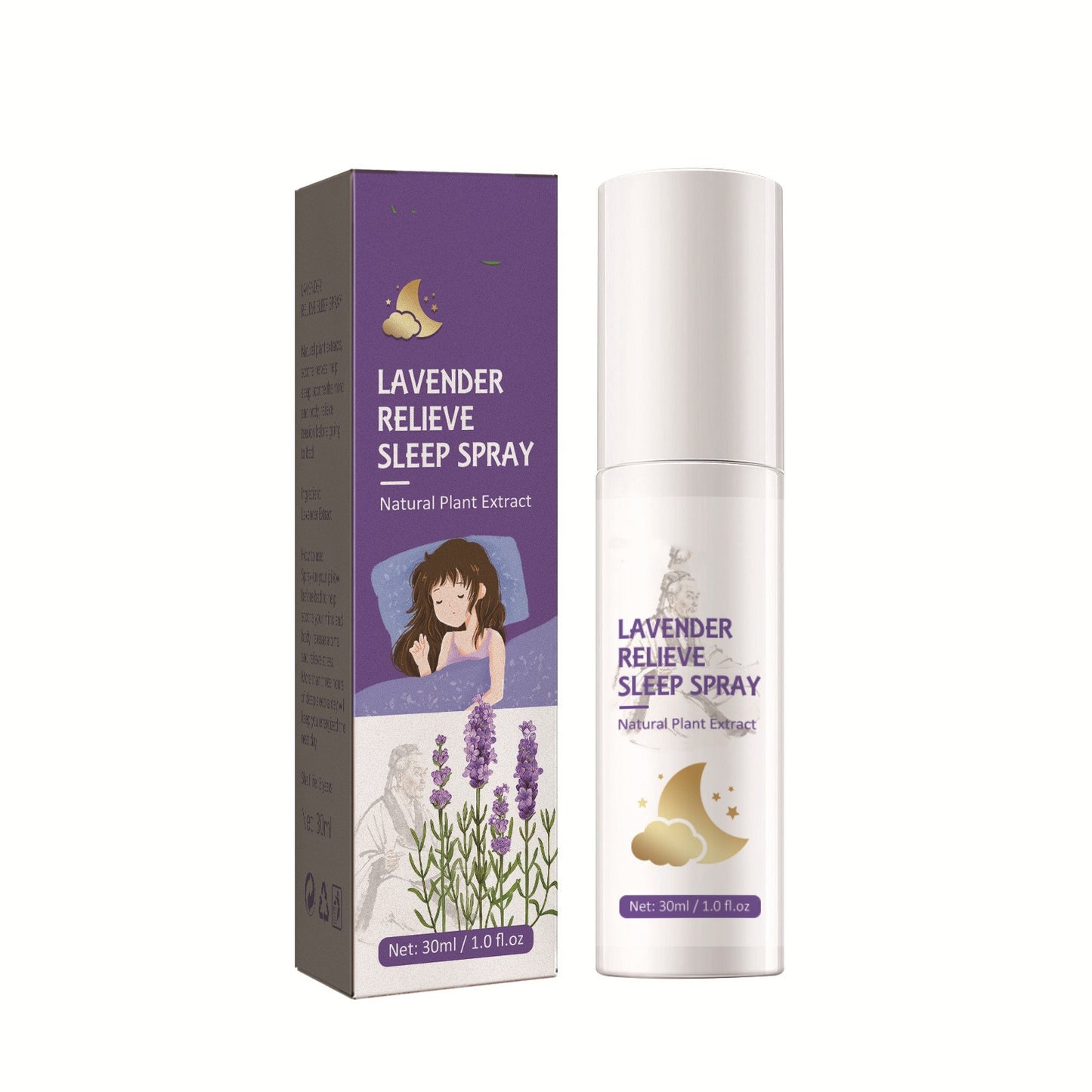 Relieve Exhaustion Stay Up Late Anxiety Light Sleep Peace Of Mind Sleep Spray