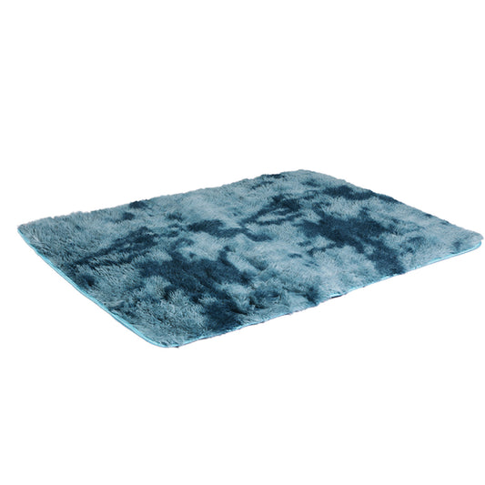 Marlow Floor Rug Shaggy Rugs Soft Large Carpet Area Tie-dyed 80x120cm Blue