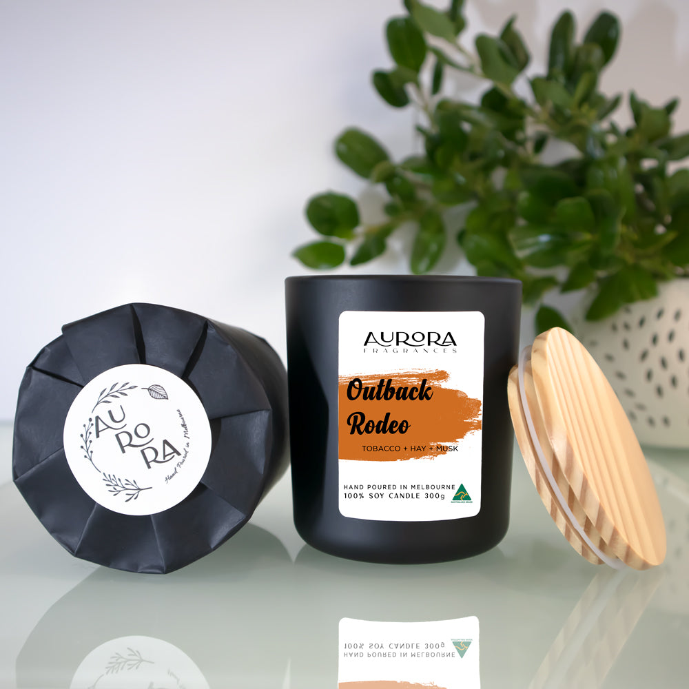 Aurora Outback Rodeo Scented Soy Candle Australian Made 300g
