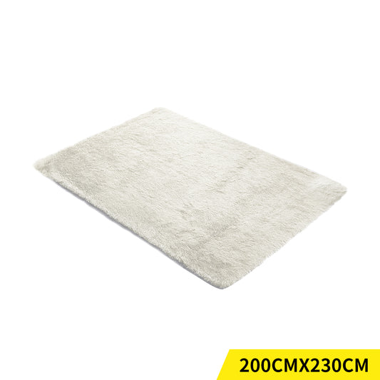 VelvaLux Ultra-Plush Floor Rug 200x230cm Cream