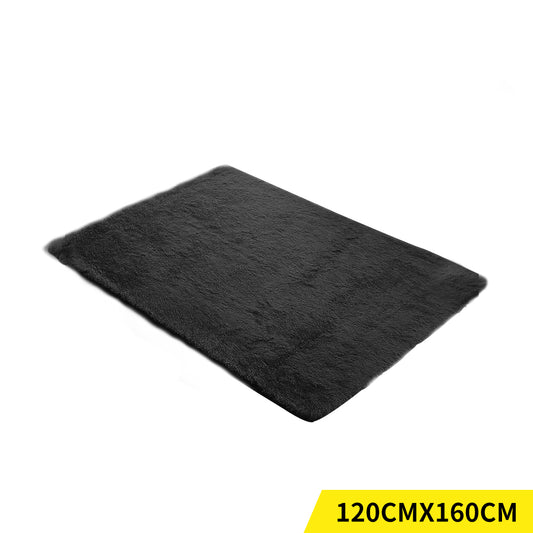 Designer Floor Confetti Rug 120x160cm Soft Black