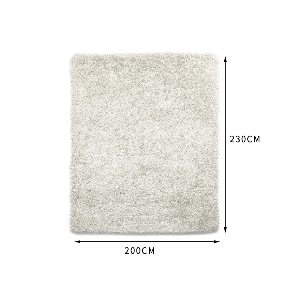 VelvaLux Ultra-Plush Floor Rug 200x230cm Cream
