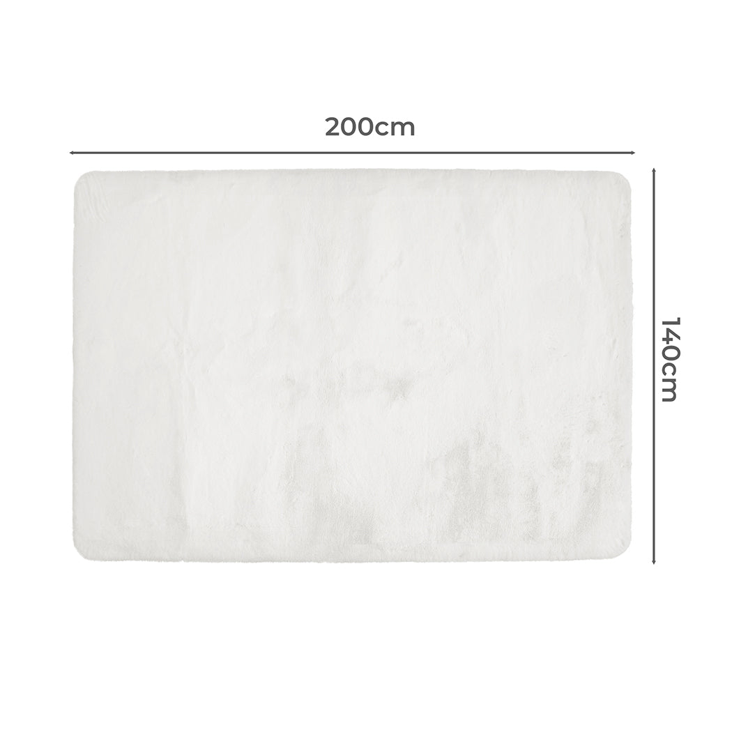 Marlow Floor Rugs  Area Rug Fluffy Faux Rabbit Fur Shaggy Carpet Mat 140X200CM